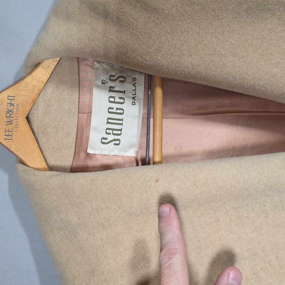 Vintage Sanger's Dallas Elegant Cream Women's Cashmere Coat - Picture 12 of 15